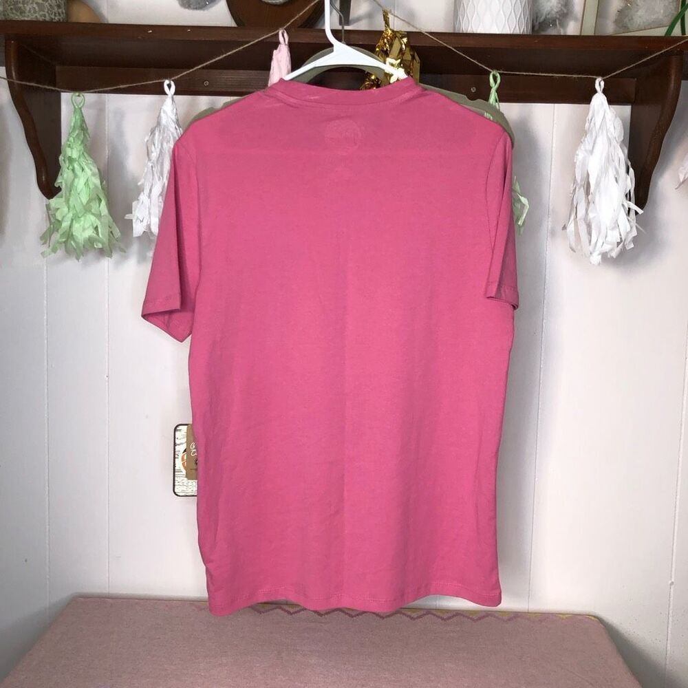 NWT C&C California Mens Solid Crew Neck Short Sleeve Cotton T-Shirt Pink Small - Picture 4 of 5